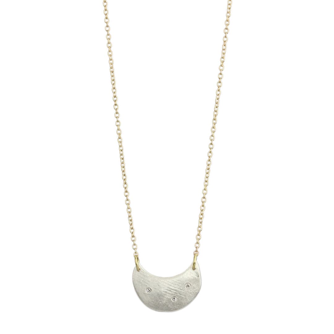 NKL Sterling Silver & Diamond Ice Moon Necklace