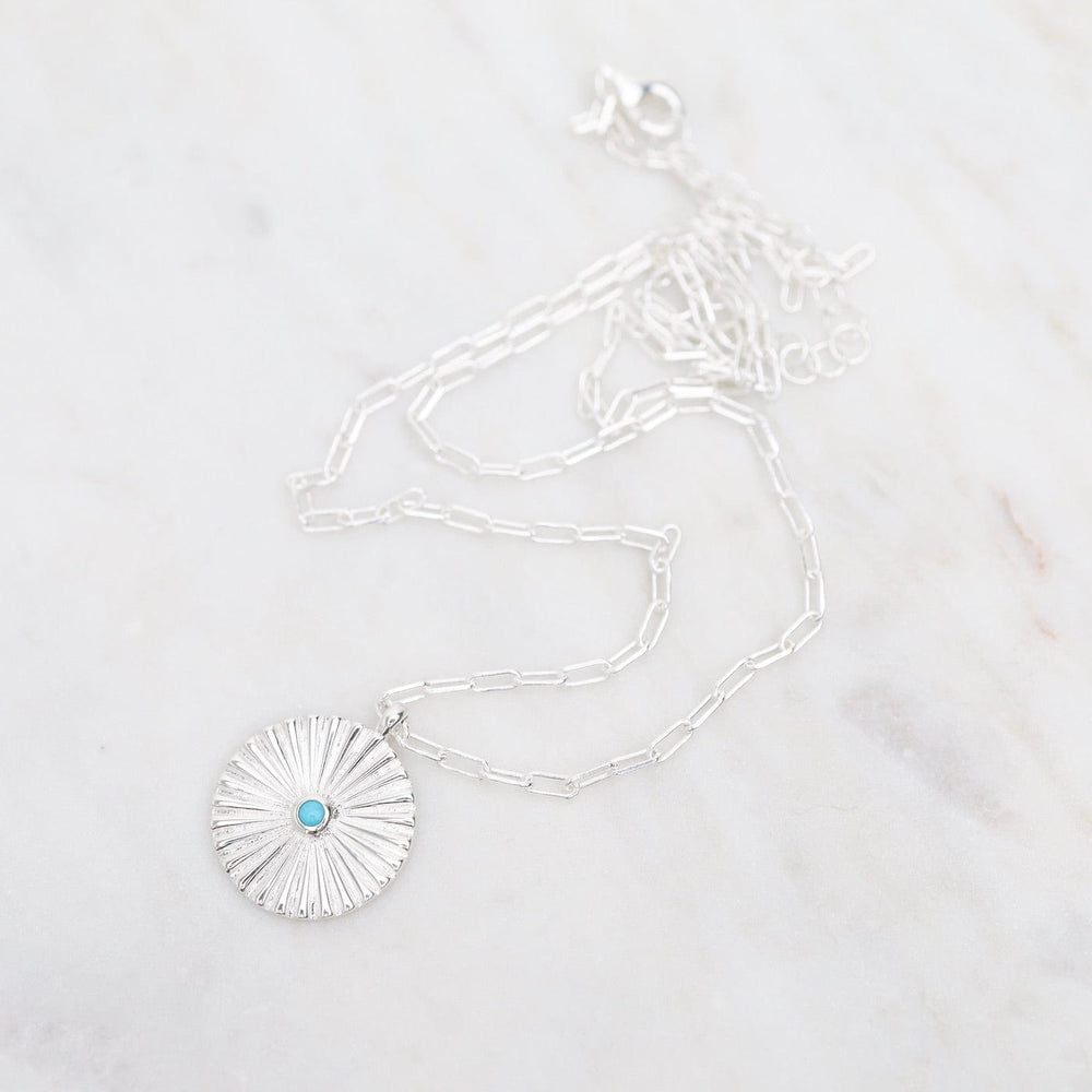 
                  
                    NKL Sterling Silver Disc Pendant with Turquoise
                  
                