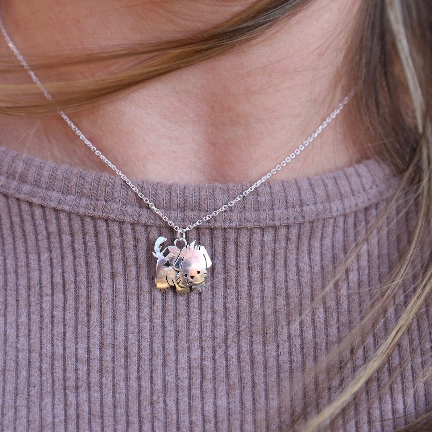 NKL Sterling Silver Dog Necklace