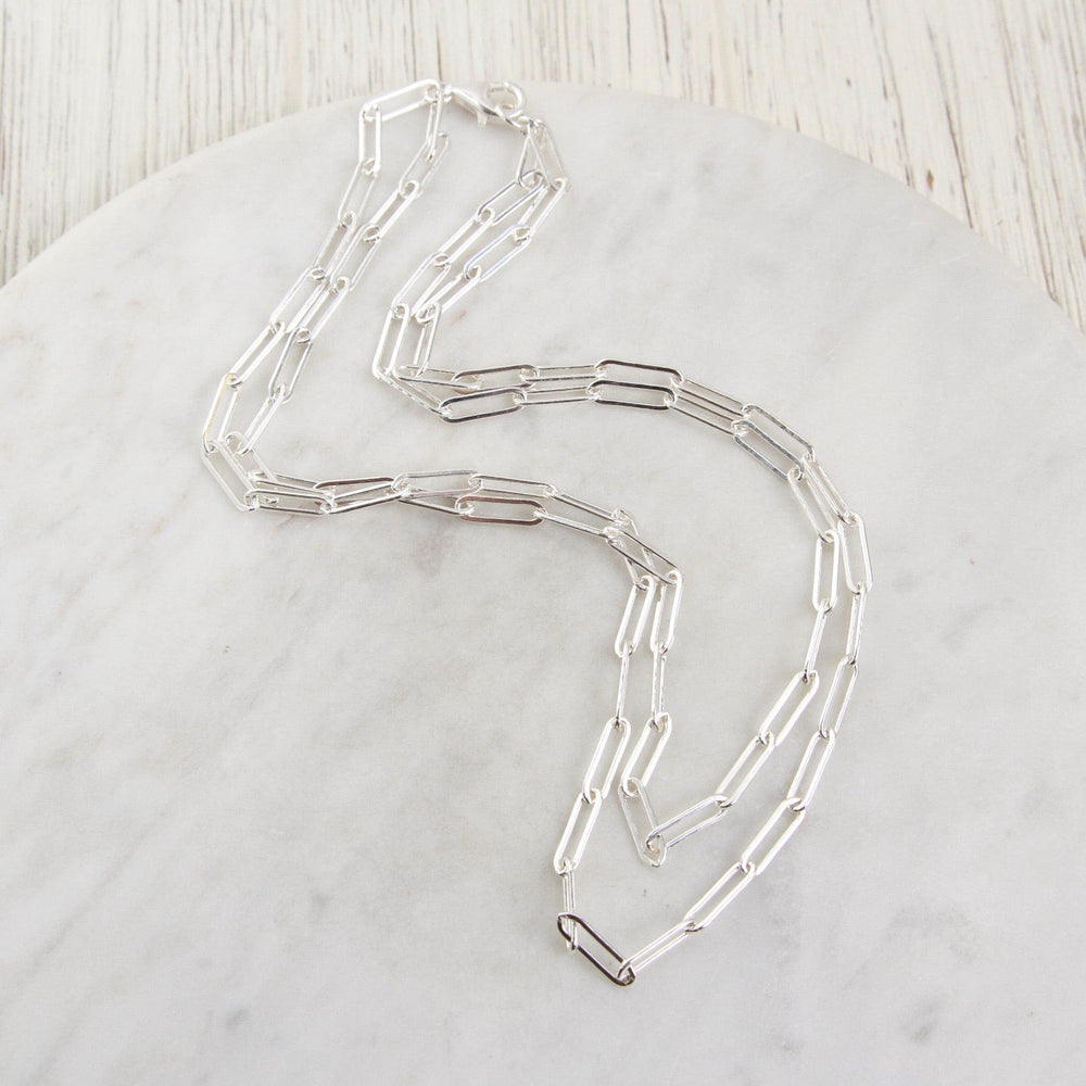 
                  
                    NKL Sterling Silver Double Paperclip Chain Necklace
                  
                