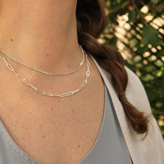 Thin Paperclip Chain Necklace – Nicole Rose Fine Jewelry