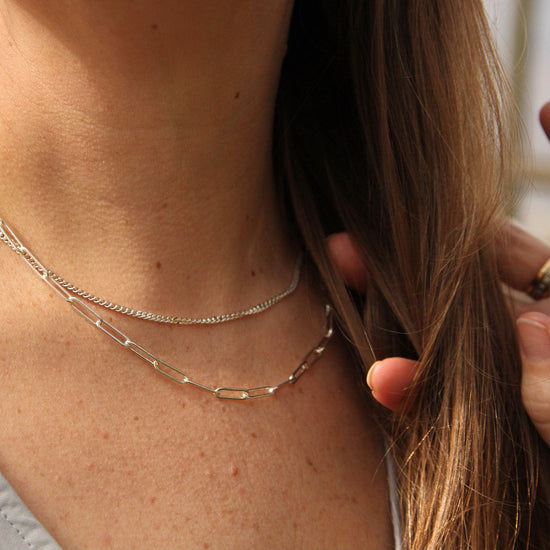 3.5mm Paper Clip Chain Necklace in Sterling Silver | Zales