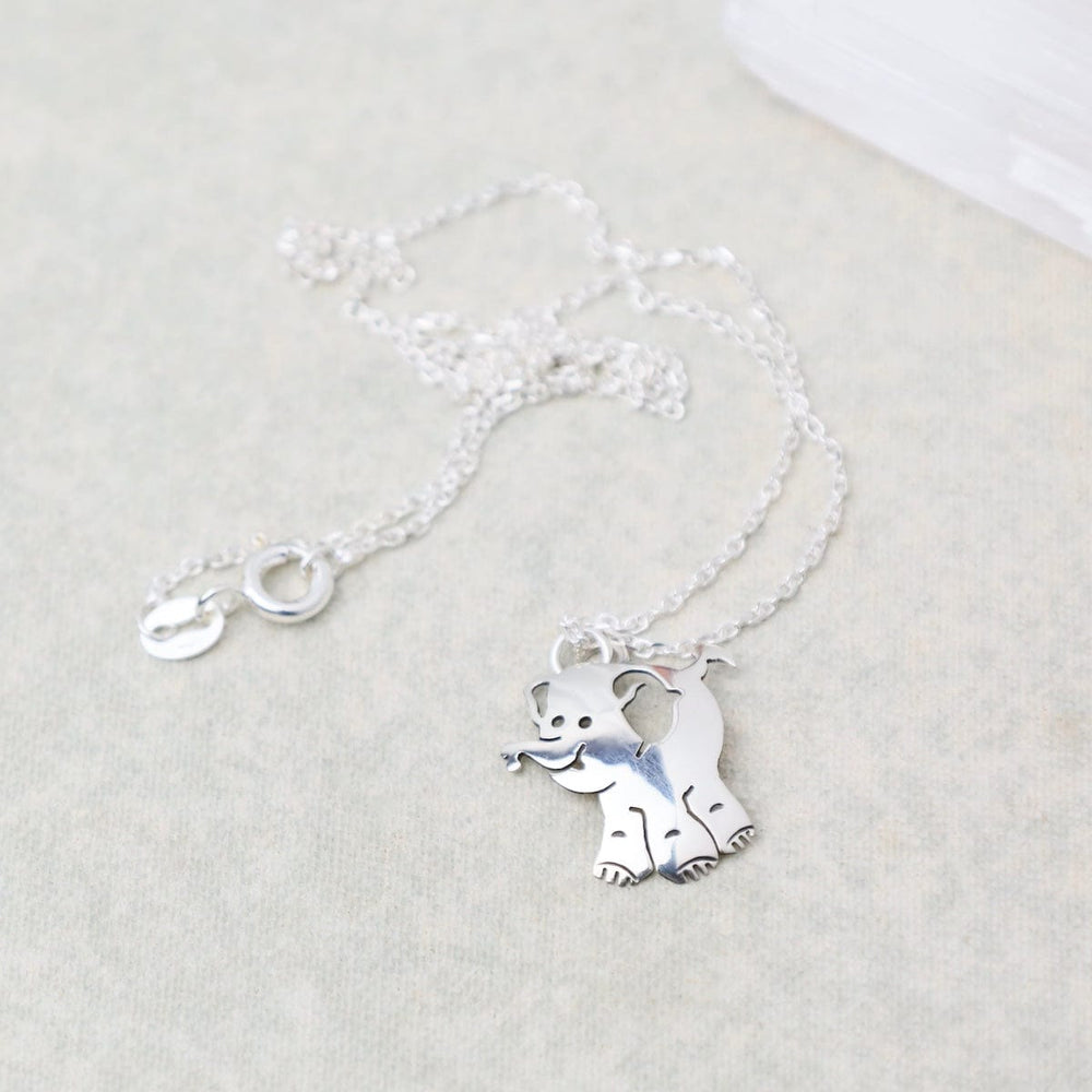 NKL Sterling Silver Elephant Necklace