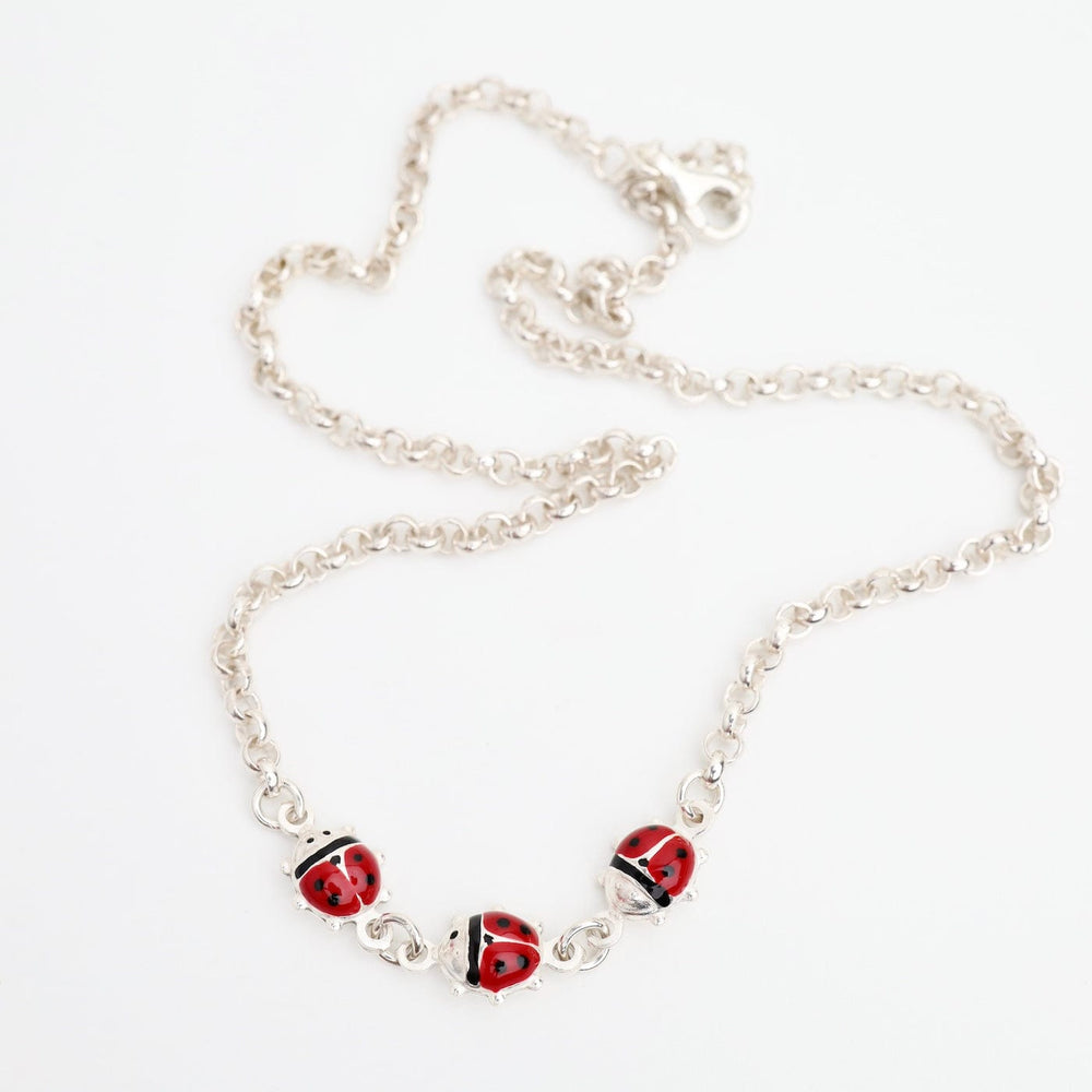 
                  
                    NKL Sterling Silver & Enamel Ladybug Necklace
                  
                