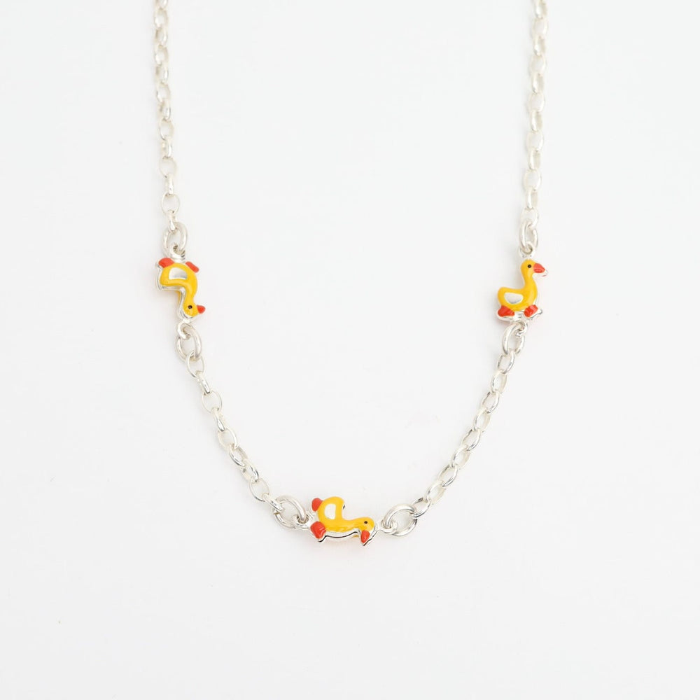 
                  
                    NKL Sterling Silver & Enamel Rubber Ducks Necklace
                  
                