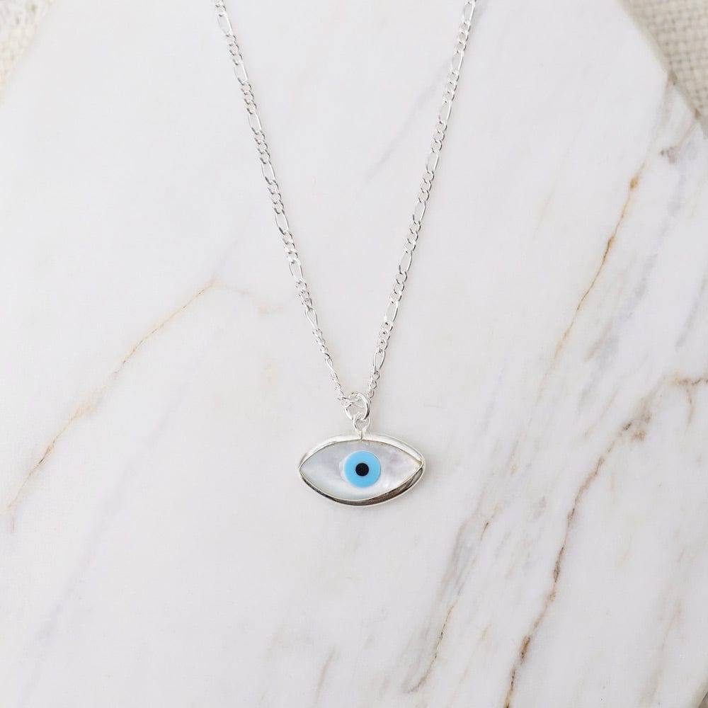 NKL Sterling Silver Eye Pendant Necklace