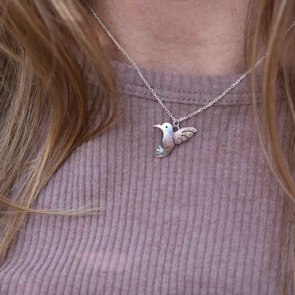 NKL Sterling Silver Hummingbird Necklace