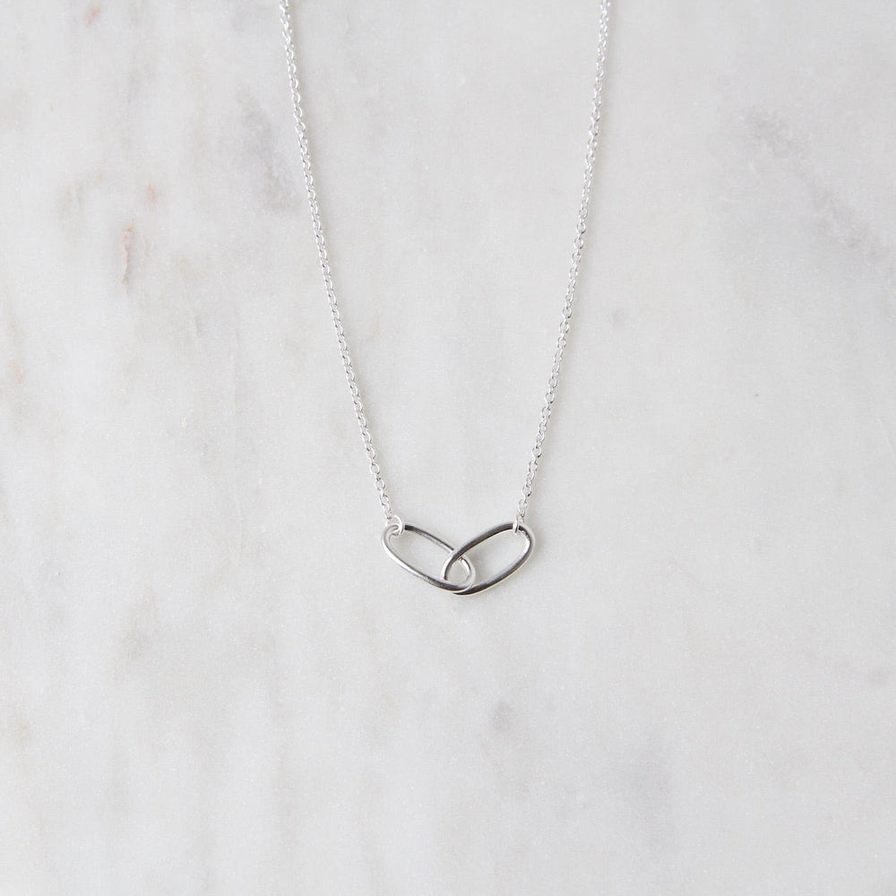 
                      
                        NKL Sterling Silver Interlocking Ovals Necklace
                      
                    