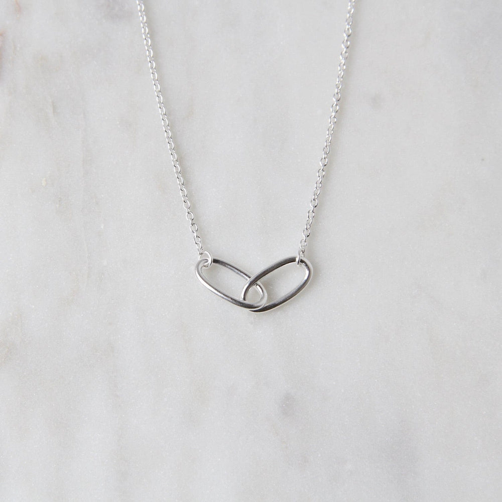 
                      
                        NKL Sterling Silver Interlocking Ovals Necklace
                      
                    