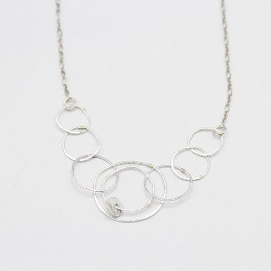 Load image into Gallery viewer, NKL Sterling Silver Multi Circle Necklace
