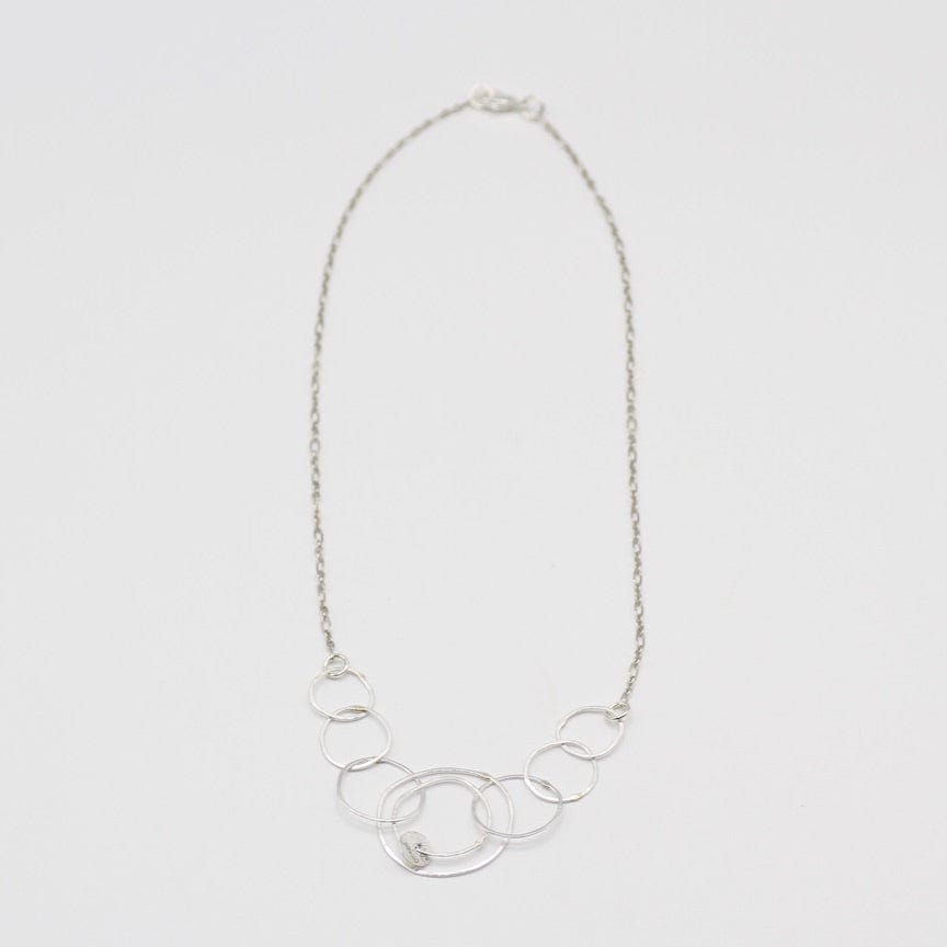 NKL Sterling Silver Multi Circle Necklace