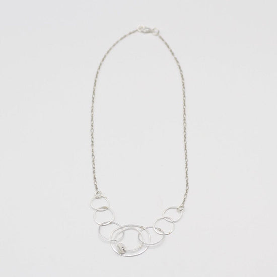 Load image into Gallery viewer, NKL Sterling Silver Multi Circle Necklace
