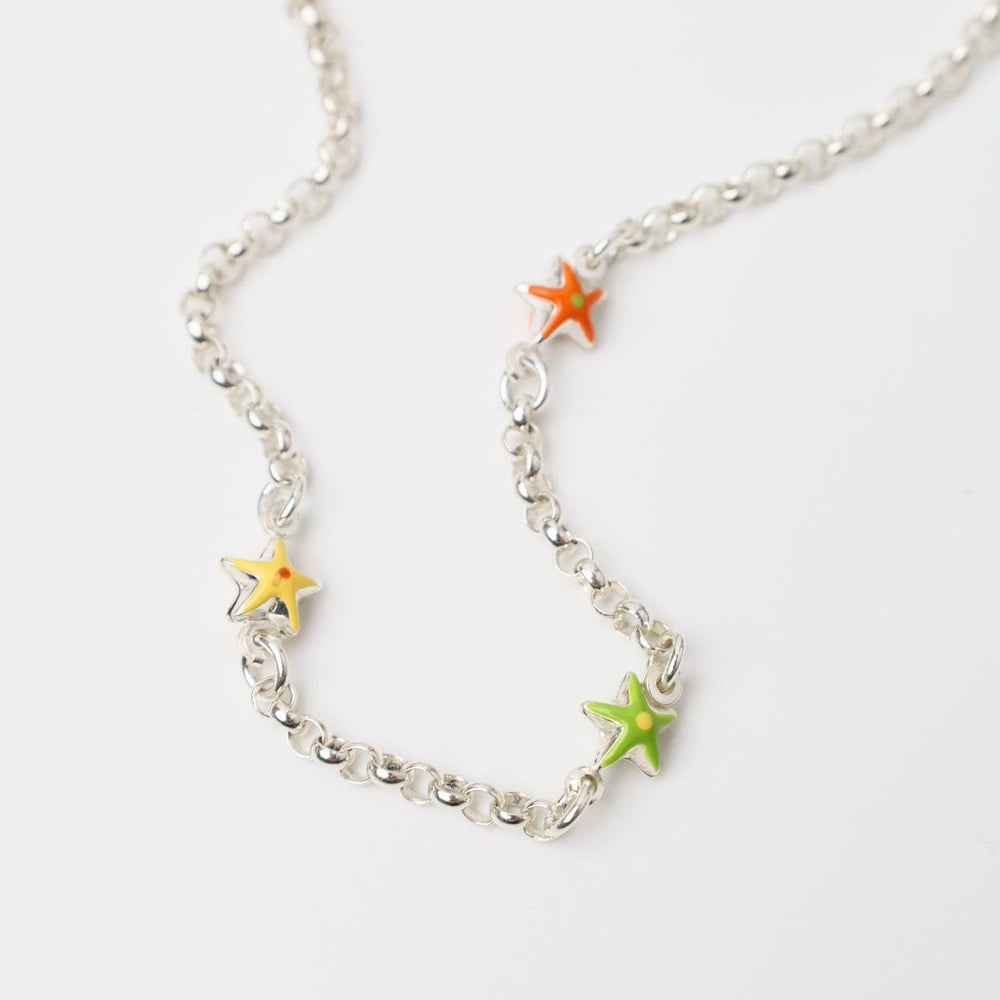 
                  
                    NKL Sterling Silver Necklace with Enamel Starfish
                  
                