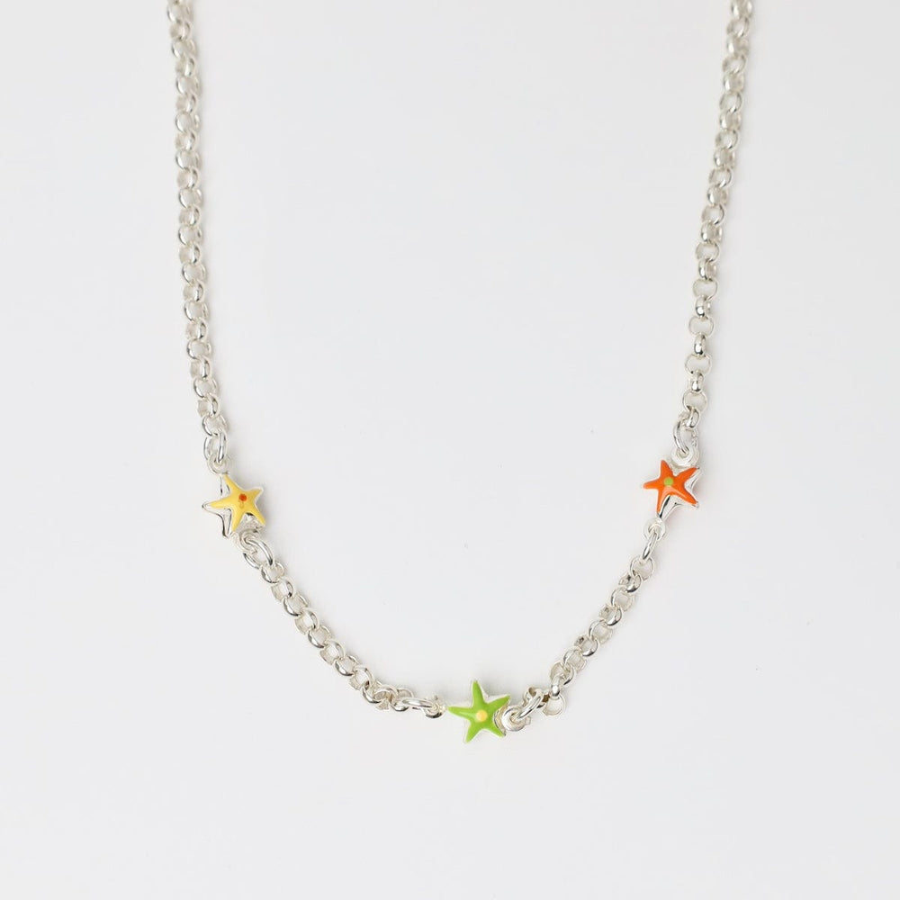 
                  
                    NKL Sterling Silver Necklace with Enamel Starfish
                  
                