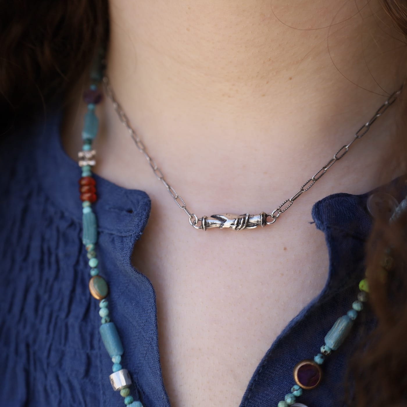 NKL Sterling Silver “Never Alone” Necklace
