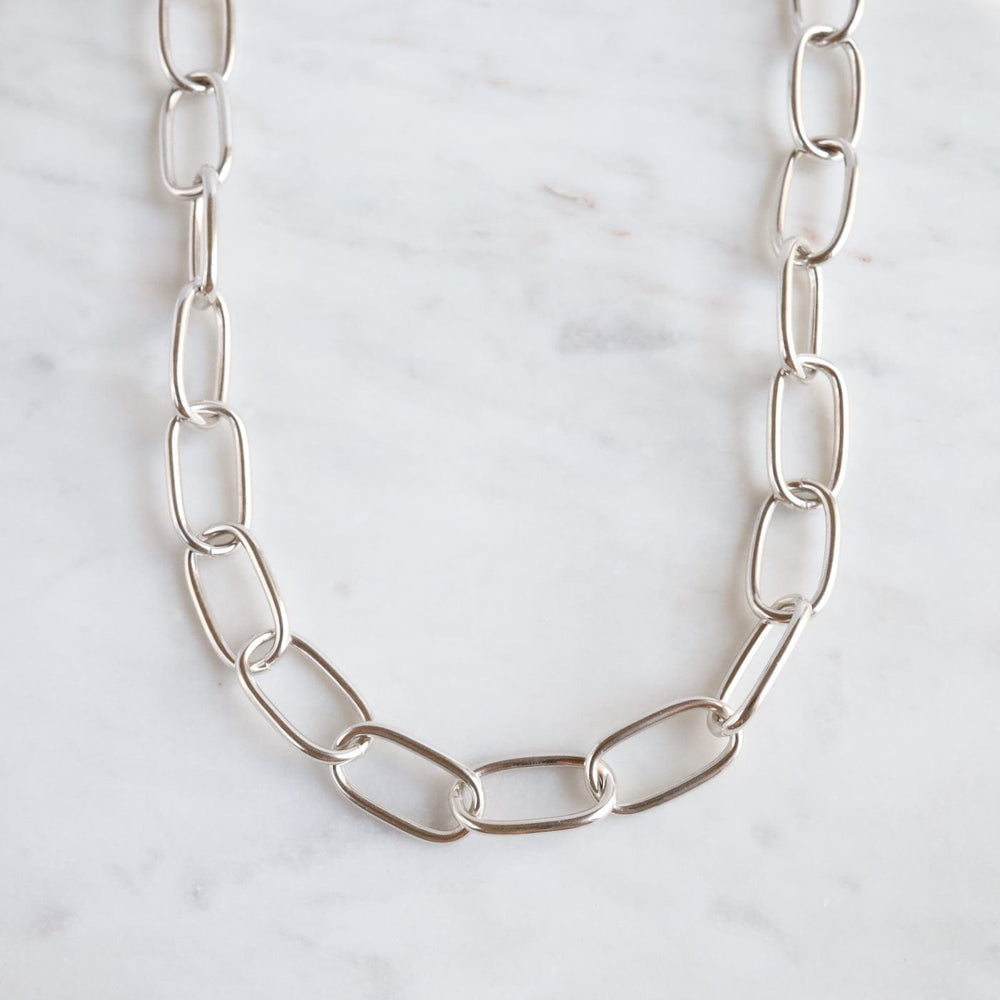 
                  
                    NKL Sterling Silver Oval Link Necklace
                  
                