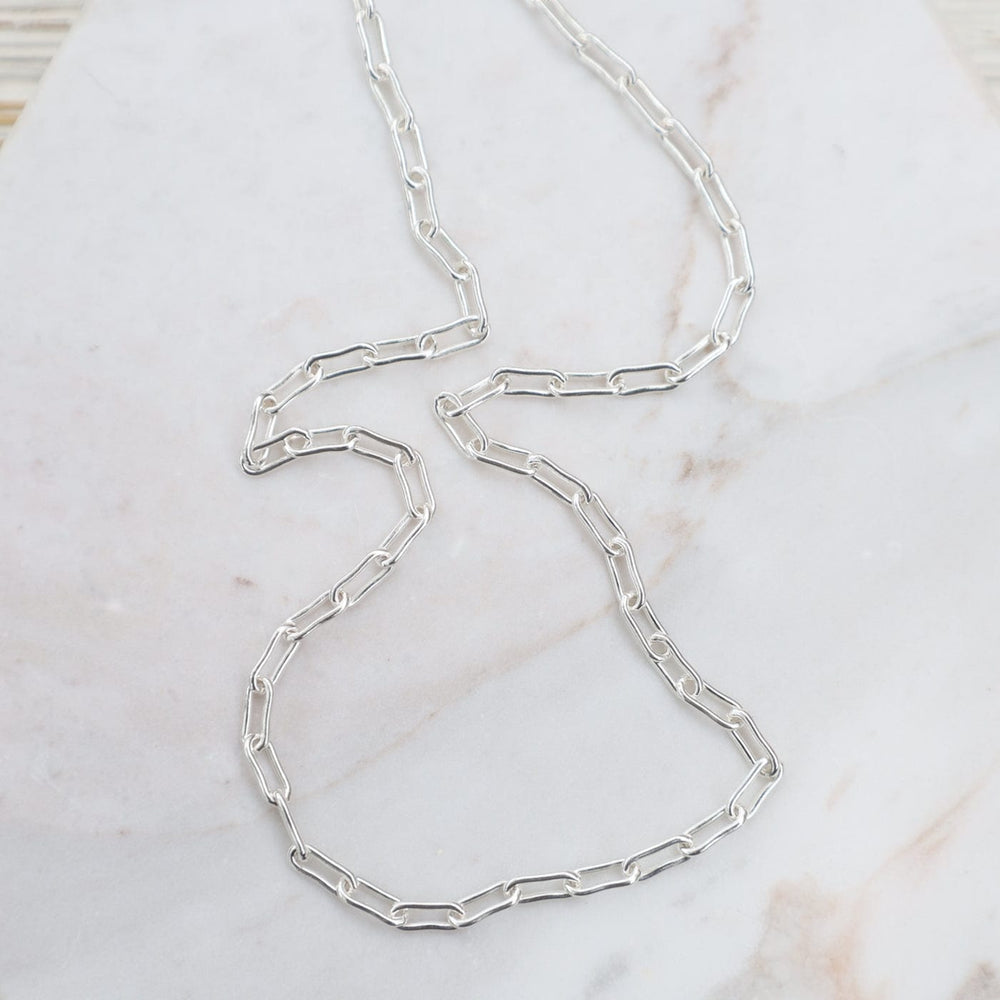 
                      
                        NKL Sterling Silver Parallel Link Chain Necklace
                      
                    