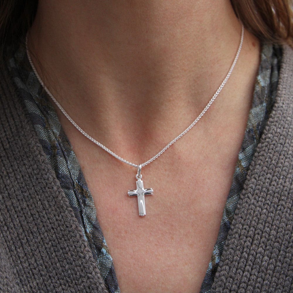 
                      
                        NKL Sterling Silver Small Cross Necklace
                      
                    