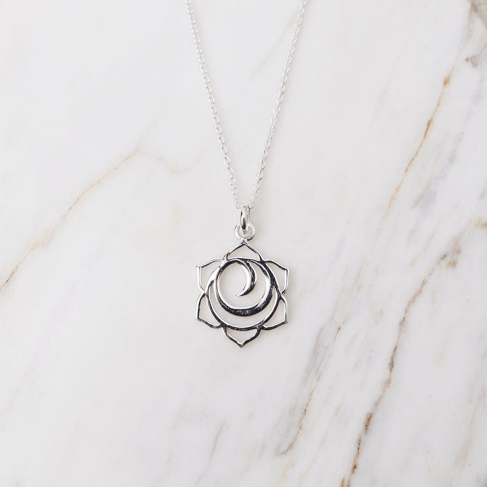 
                  
                    NKL Sterling Silver Spiral Lotus Necklace
                  
                