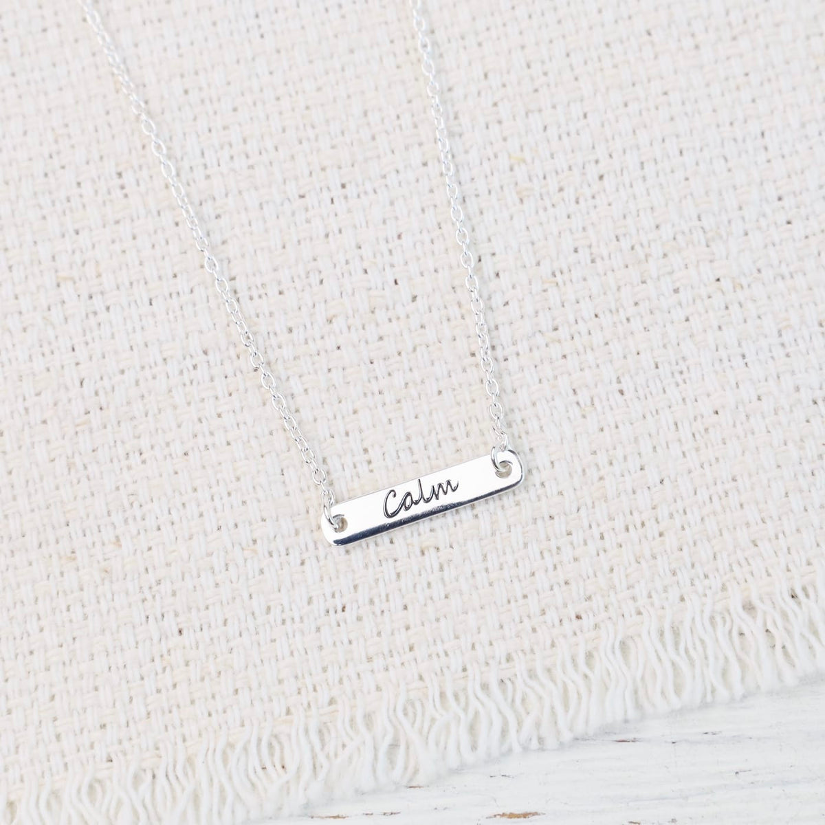 NKL Sterling Silver Tiny Calm Plate Necklace