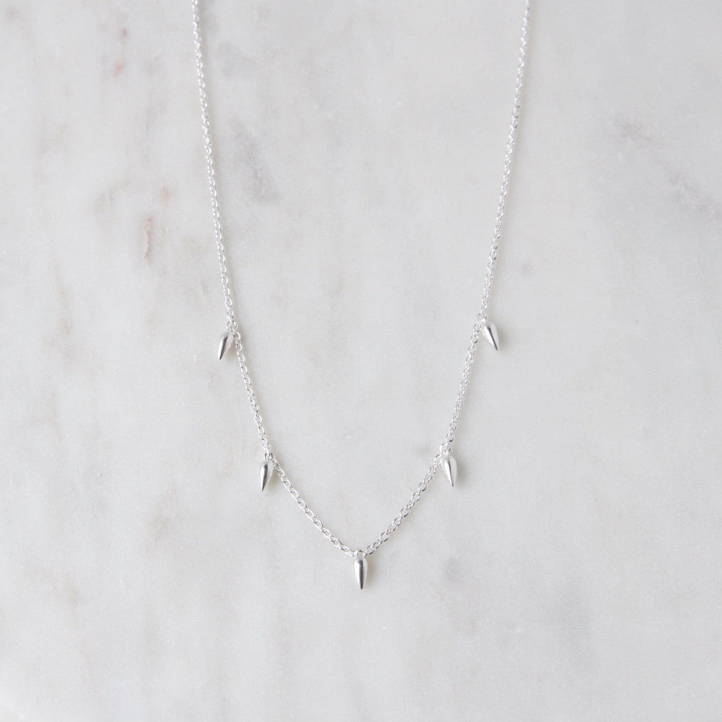 NKL Sterling Silver Tiny Dewdrops Necklace