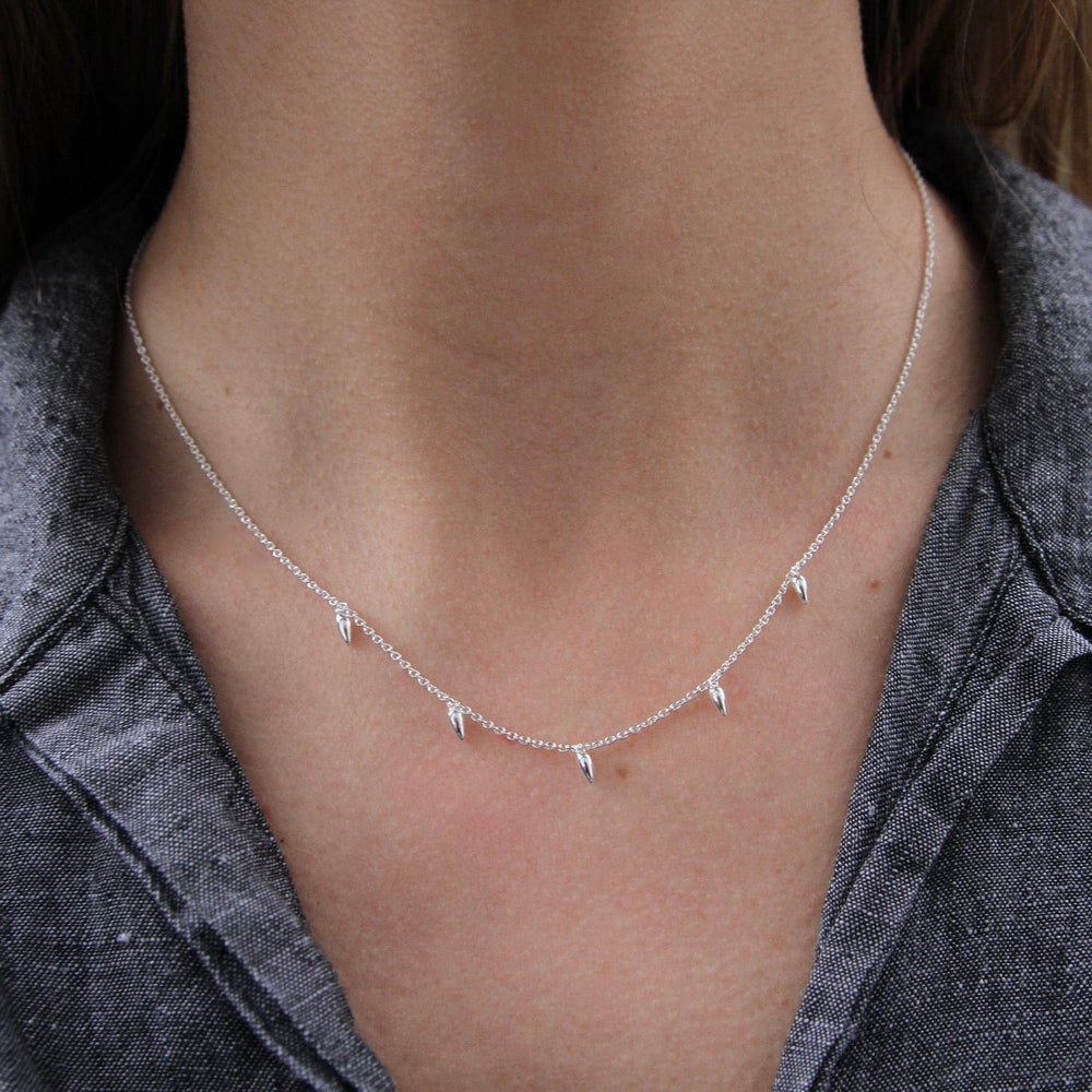 NKL Sterling Silver Tiny Dewdrops Necklace