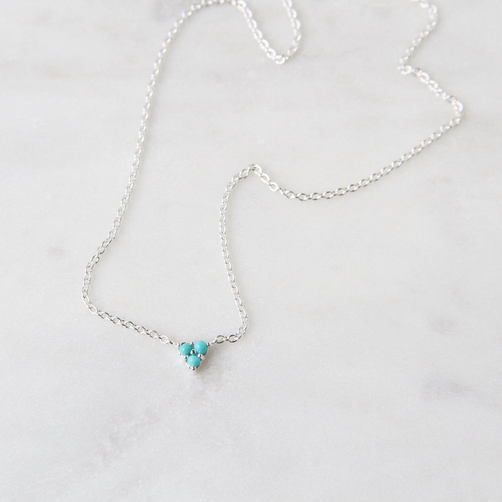 
                  
                    NKL Sterling Silver Turquoise Trio Necklace
                  
                