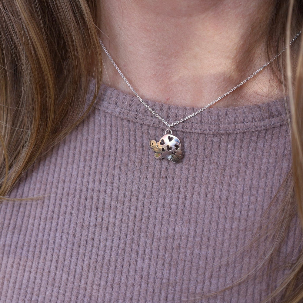 NKL Sterling Silver Turtle Necklace