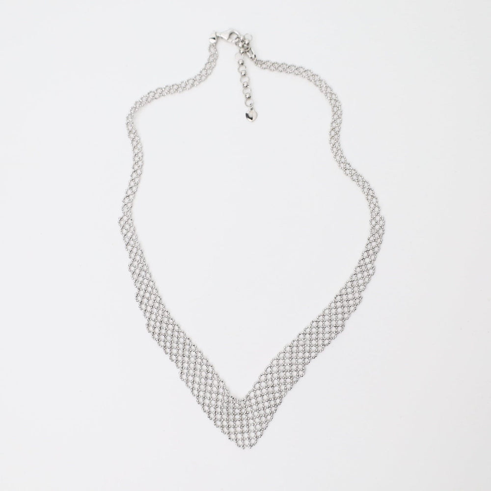 
                  
                    NKL Sterling Small Woven Chevron Necklace
                  
                