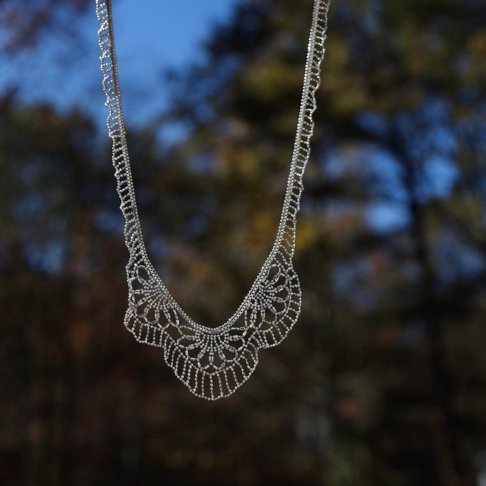 
                  
                    NKL Sterling Triple Floral Lace Necklace
                  
                