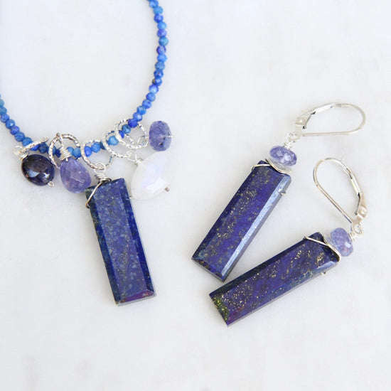NKL Strung Lapis Lazuli with Floaters Necklace