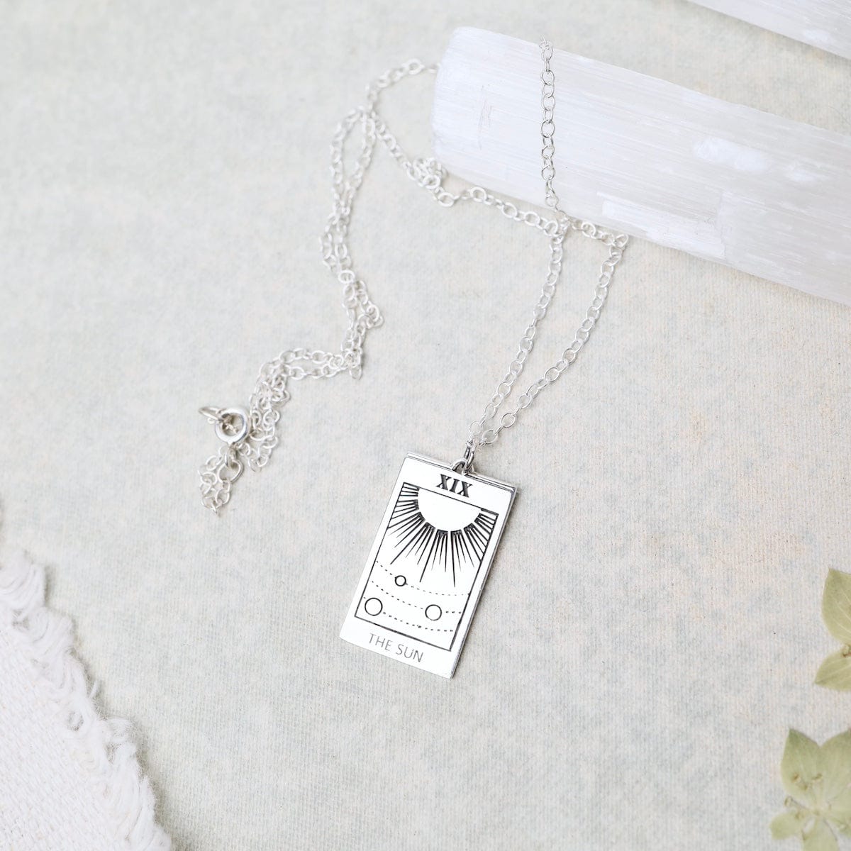 NKL Sun Tarot Card Pendant Necklace