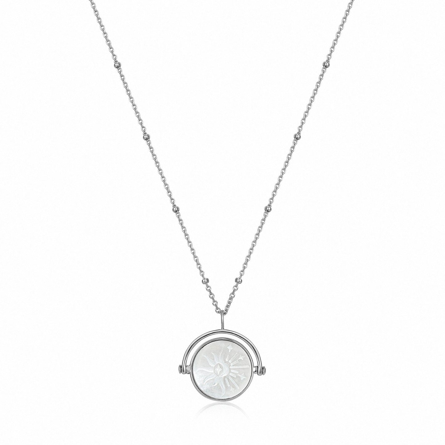 NKL Sunbeam Emblem Silver Necklace