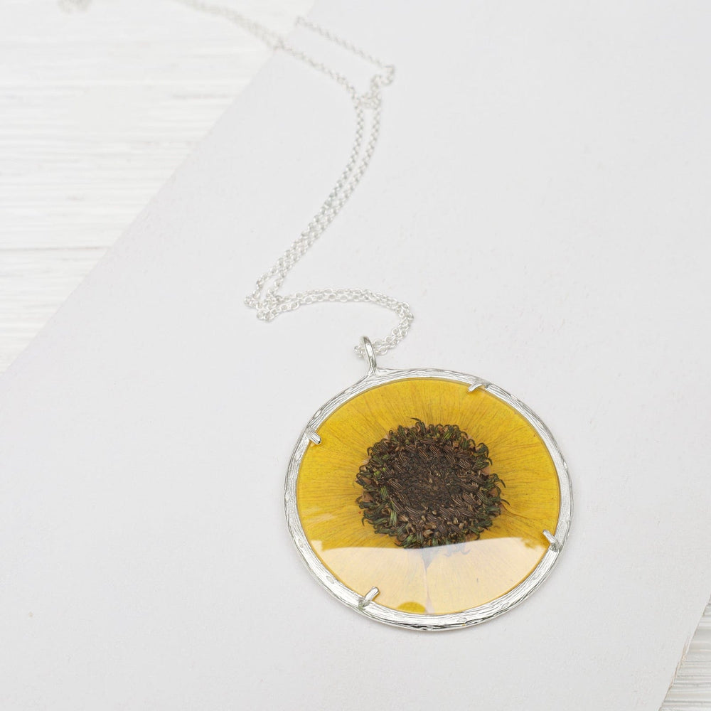 
                  
                    NKL Sunflower Extra Large Botanical Necklace - Recycled Sterling Silver
                  
                