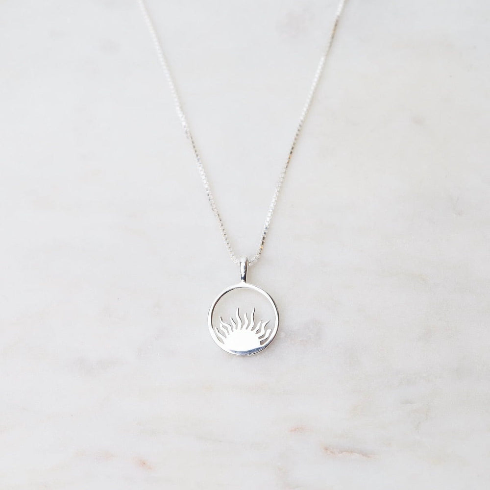 NKL Sunrise Circle Necklace - Sterling Silver