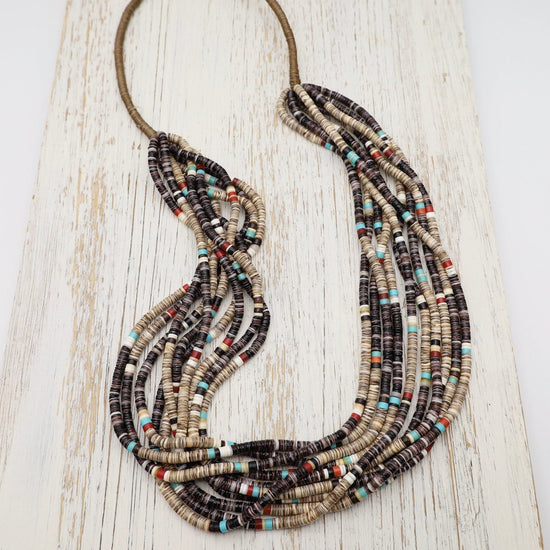 Load image into Gallery viewer, NKL Ten Strand Santo Domingo Heishi Necklace
