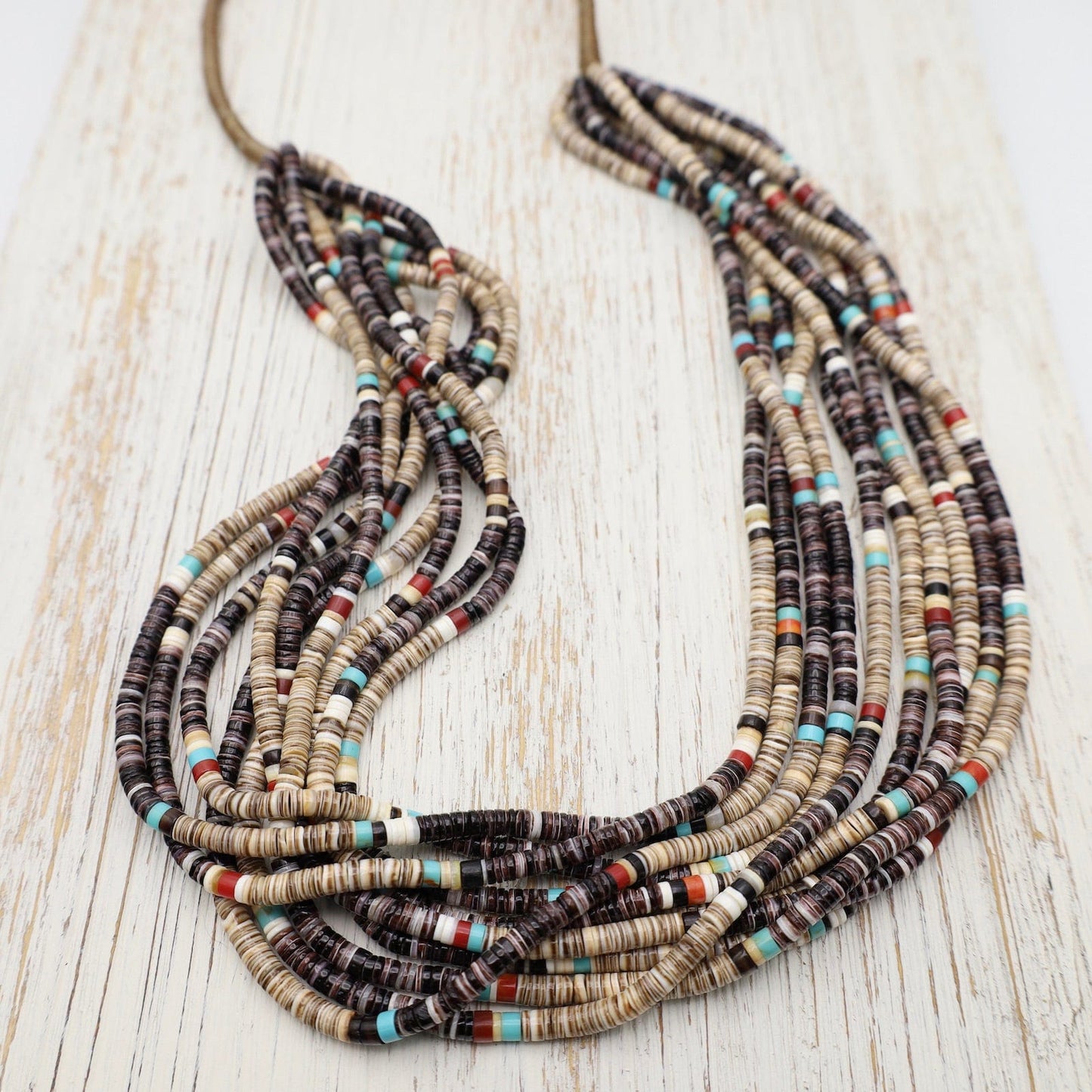 Load image into Gallery viewer, NKL Ten Strand Santo Domingo Heishi Necklace
