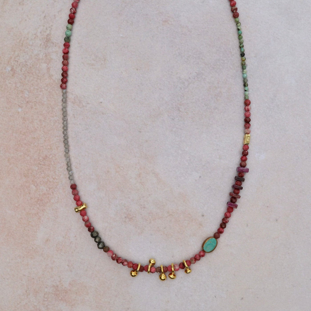 
                      
                        NKL Thulite 5 Raindrops Necklace
                      
                    