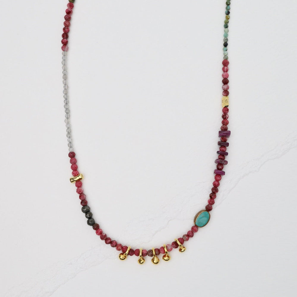 
                      
                        NKL Thulite 5 Raindrops Necklace
                      
                    