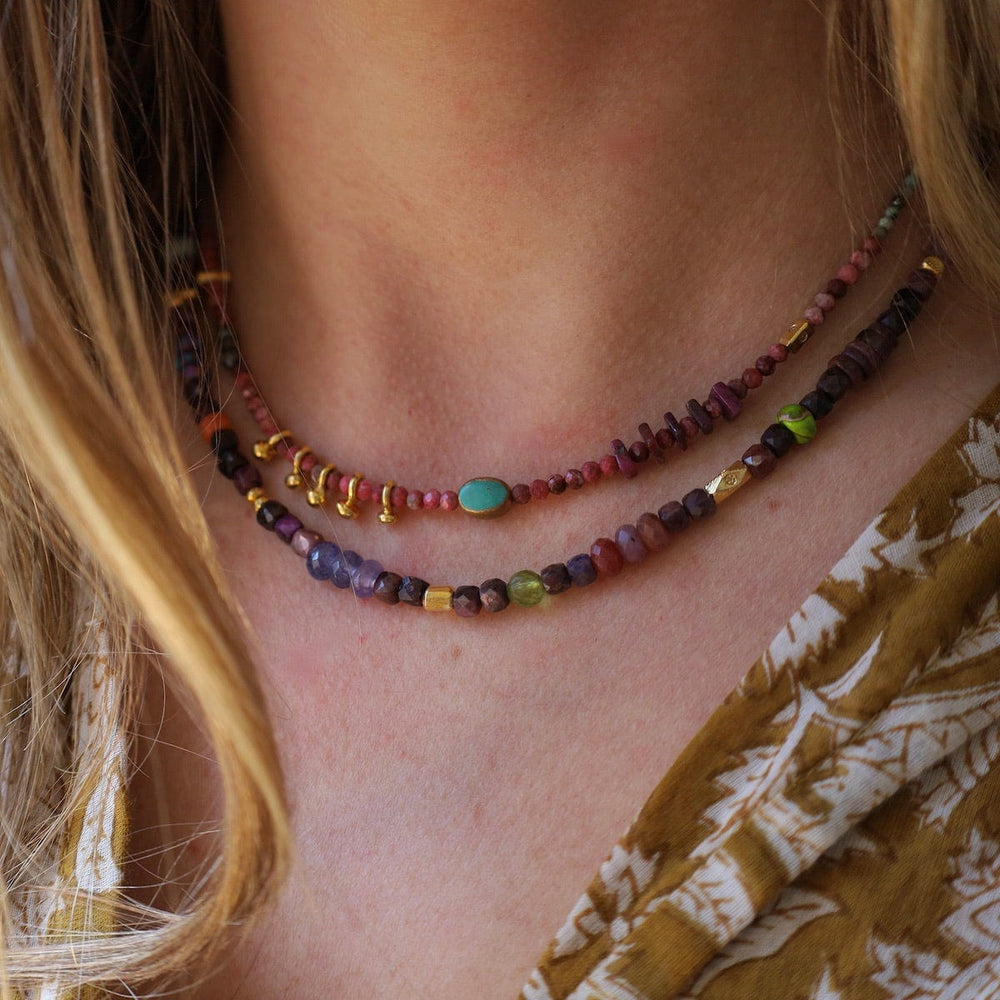 
                      
                        NKL Thulite 5 Raindrops Necklace
                      
                    