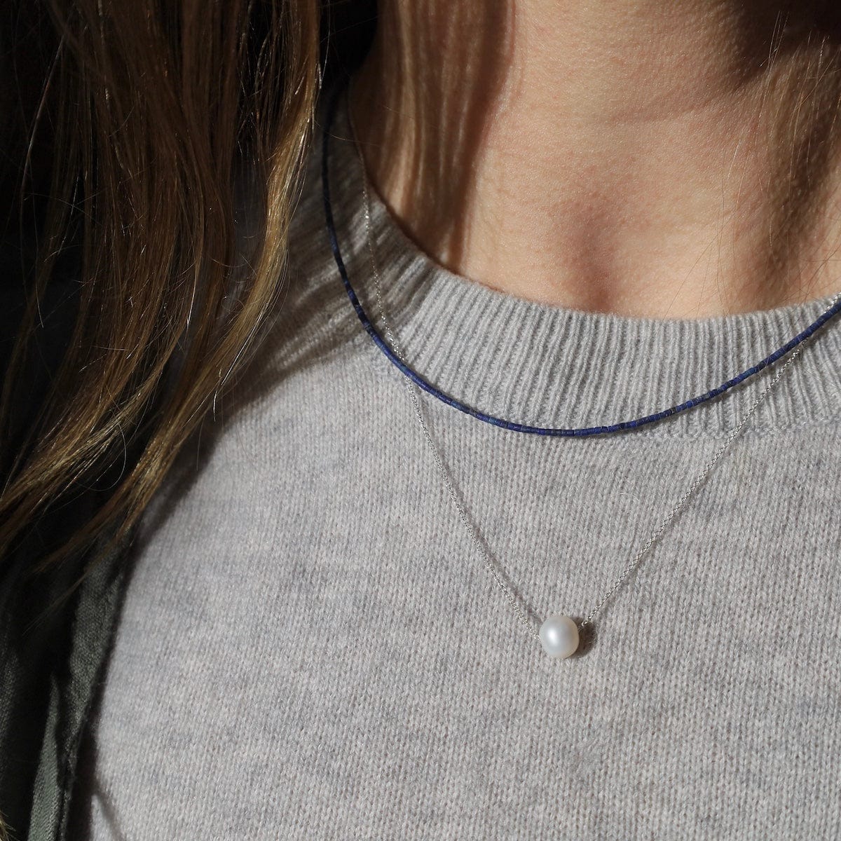 NKL Tiny Lapis Simple Stone Necklace