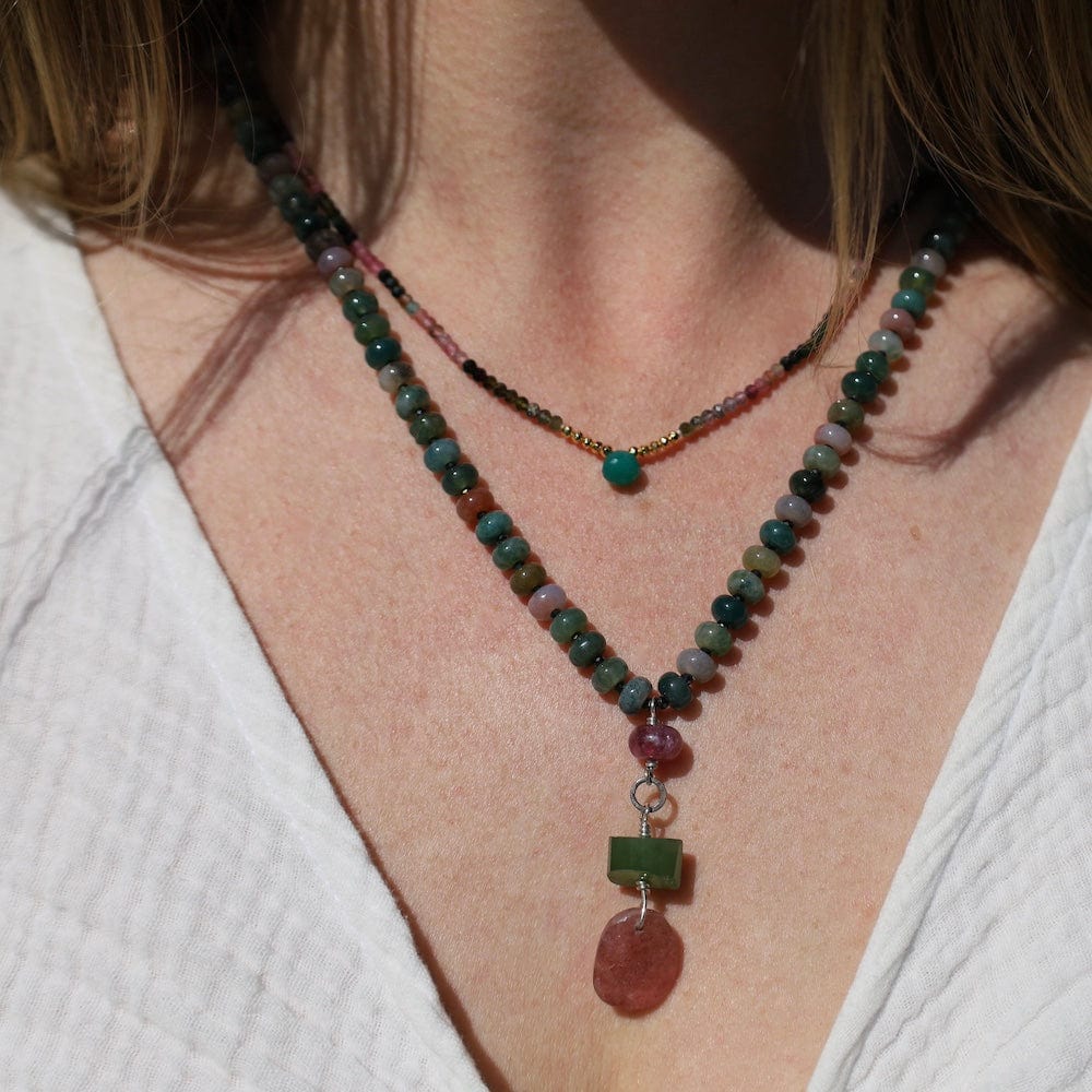 
                      
                        NKL Tourmaline with Green Onyx Necklace
                      
                    