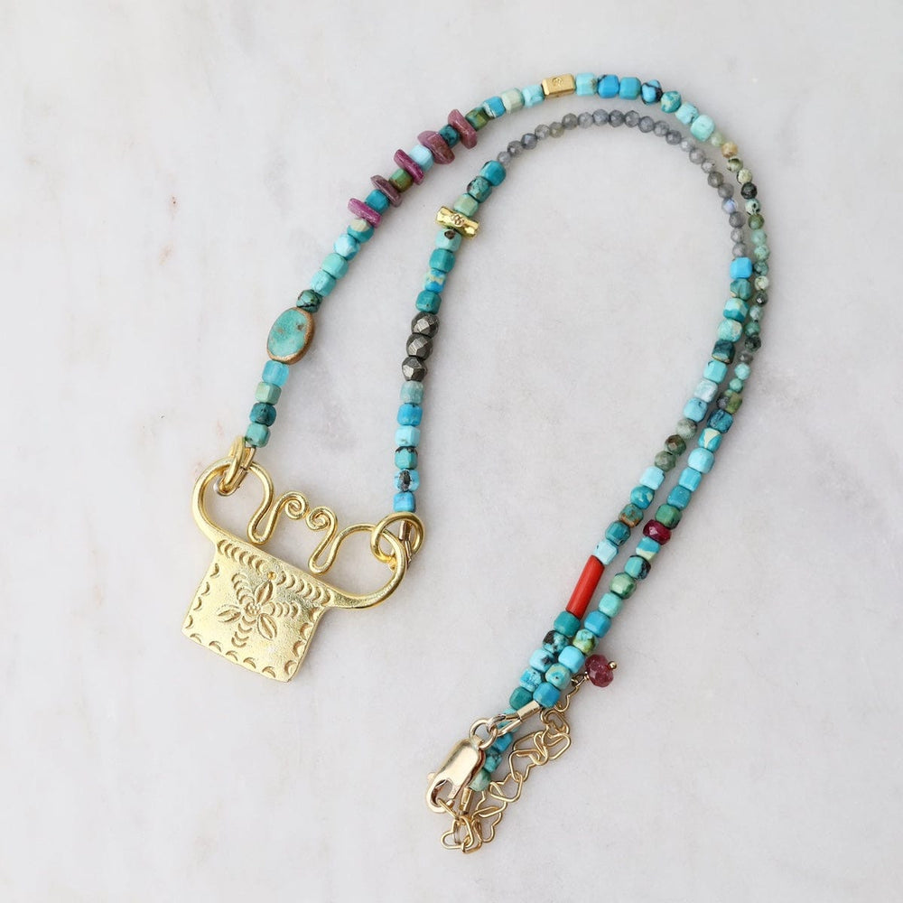 
                      
                        NKL Trilogy Turquoise with Spirit Lock Necklace
                      
                    