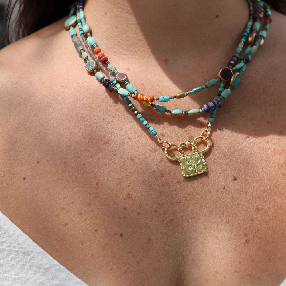 
                      
                        NKL Trilogy Turquoise with Spirit Lock Necklace
                      
                    