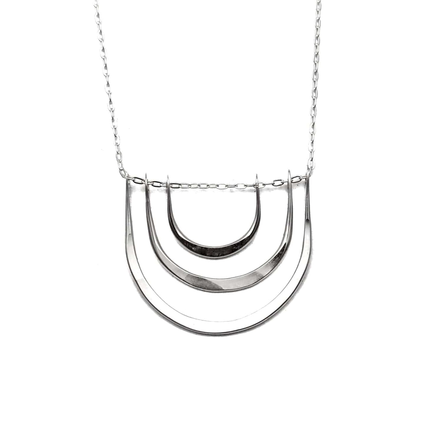 NKL Triple Arc Necklace Silver
