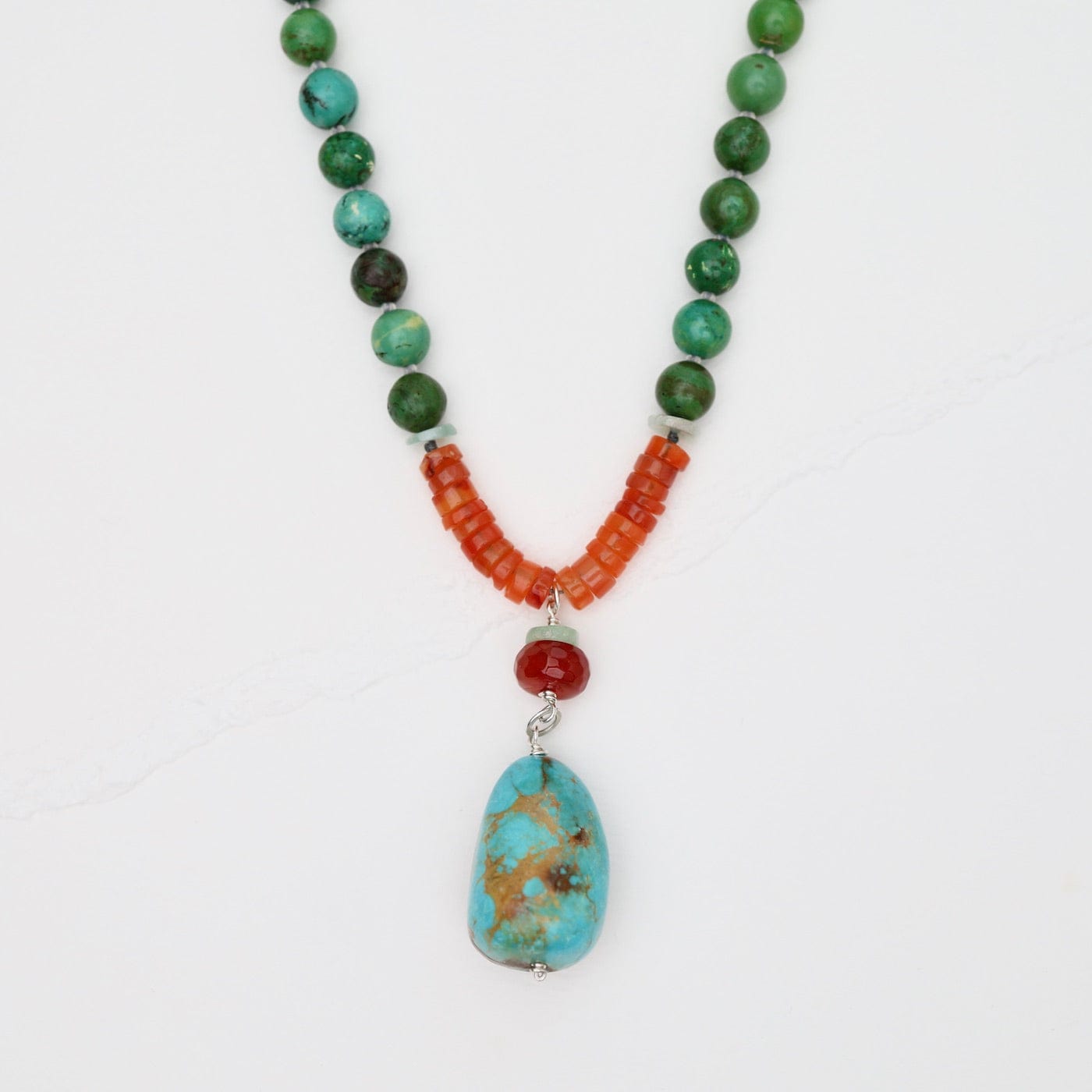 NKL Turquoise & Carnelian Necklace
