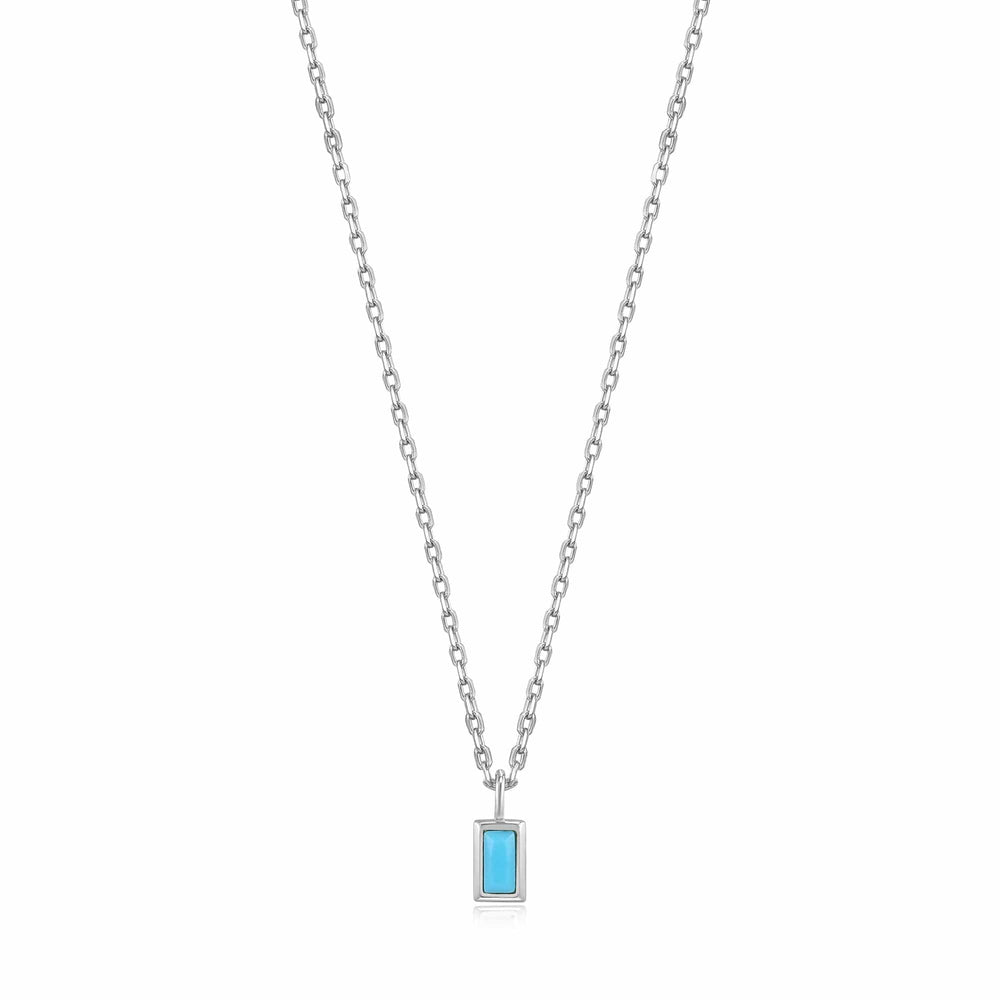 
                      
                        NKL Turquoise Drop Pendant Silver Necklace
                      
                    