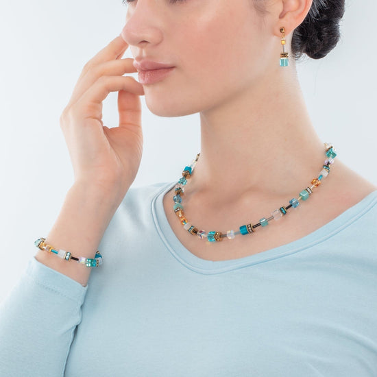 Load image into Gallery viewer, NKL Turquoise GeoCube Iconic Necklace
