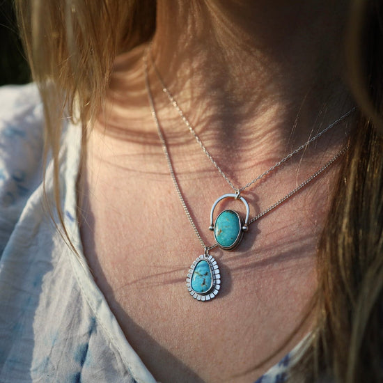 NKL Turquoise Mountain Pendant Necklace