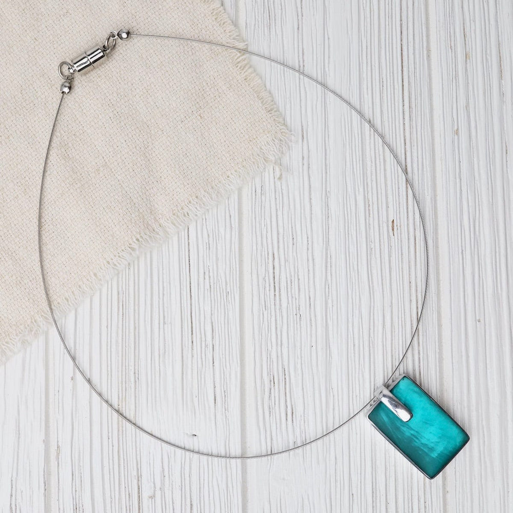 
                  
                    NKL Turquoise Rectangle Pendant Necklace
                  
                